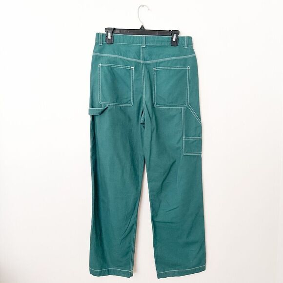 GAP High Rise '90s Loose Carpenter Pants 8 Green Cargo Utility - Picture 5 of 10